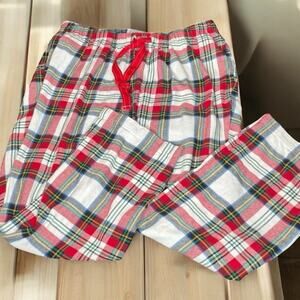 Old Navy Maternity Sz Small Flannel Pajama PJ Pant Lounge Plaid Tartan Pockets